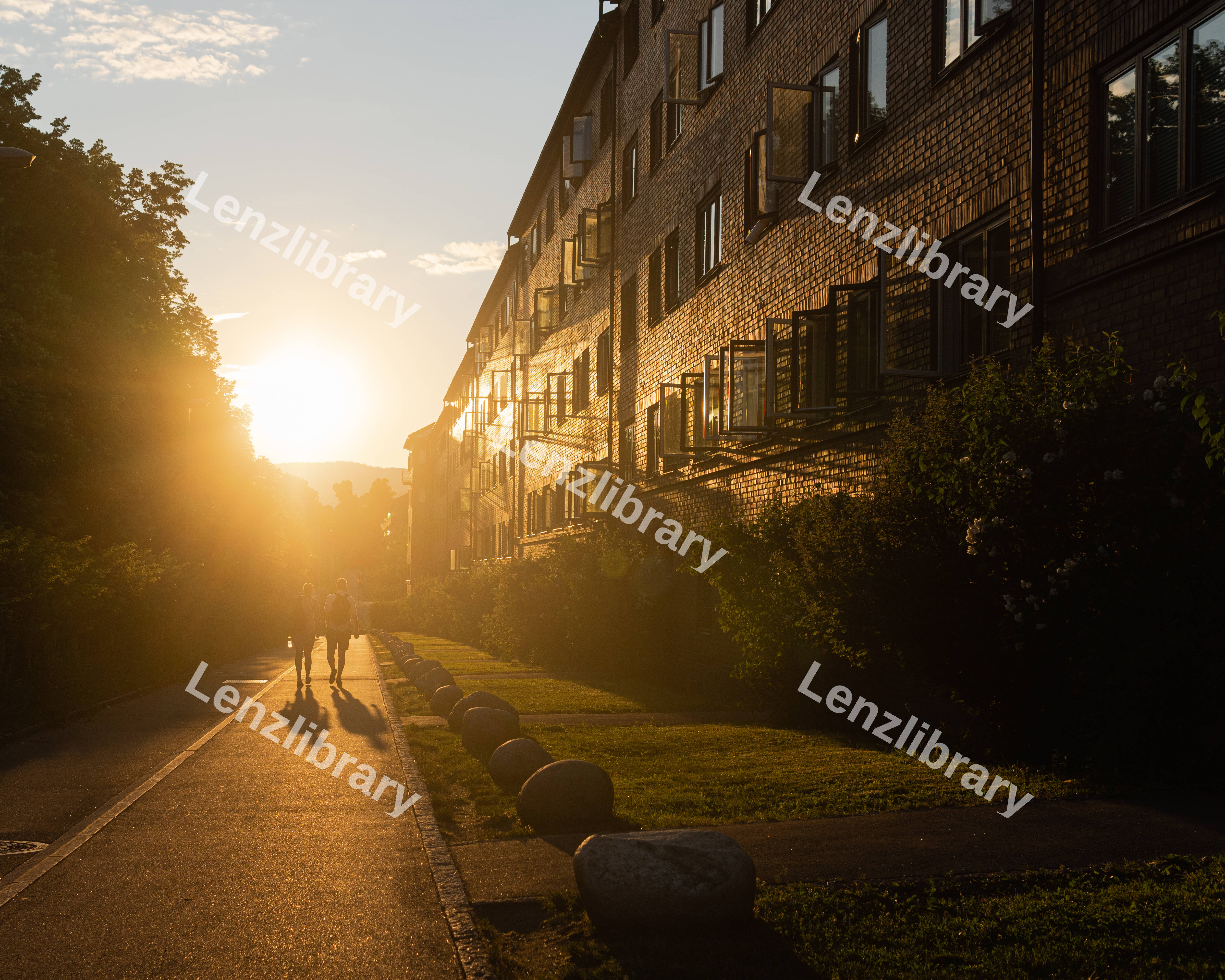 Sunset Between Buildings